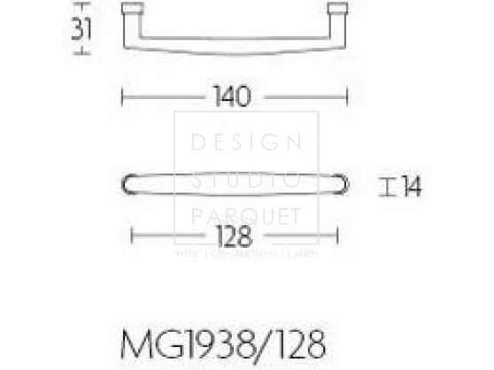 Ручка-скоба мебельная Formani TIMELESS MG1938/128 Сатинированный черный