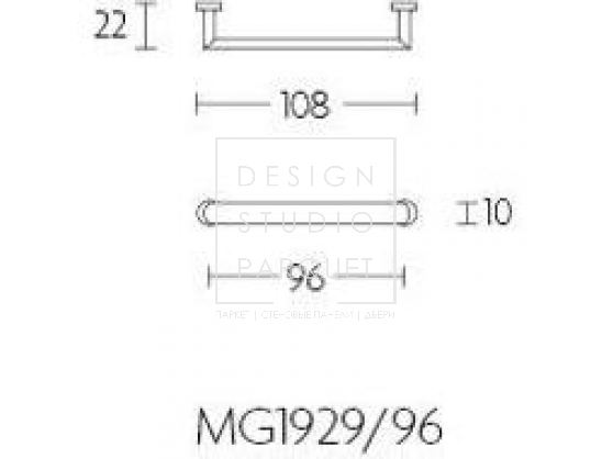 Ручка-скоба мебельная Formani TIMELESS MG1929/96 Сатинированный черный