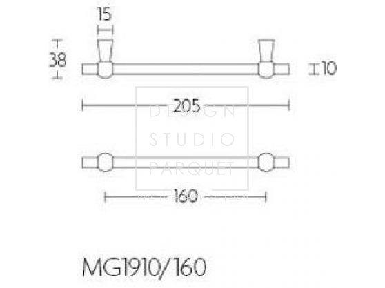 Ручка-скоба мебельная Formani TIMELESS MG1910/160 Глянцевый никель