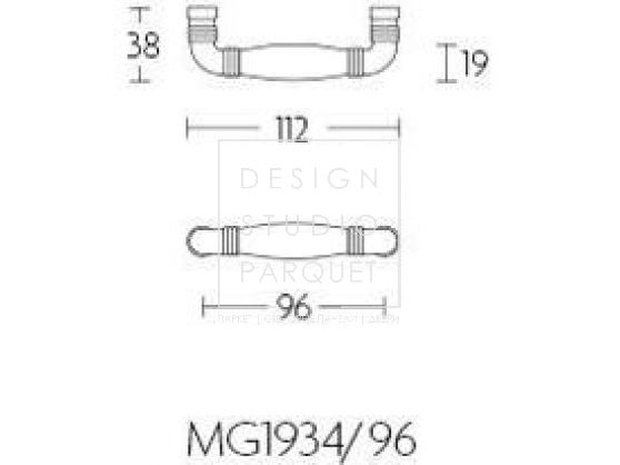 Ручка-скоба мебельная Formani TIMELESS MG1934/96 Эбеновое дерево/Сатинированный никель
