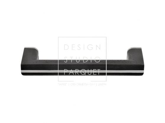 Ручка-скоба мебельная Formani TWO PB22/160 Сатинированная нержавеющая сталь/Черный дуб