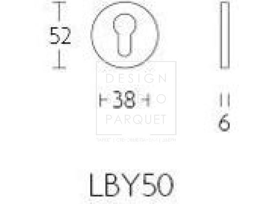 Накладка под цилиндр Formani BASICS LBY50 Глянцевая медь + PVD