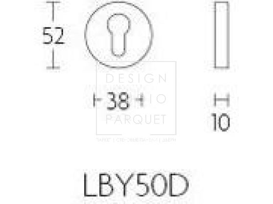 Накладка под цилиндр Formani BASICS LBY50D Глянцевая медь + PVD