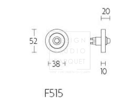 Дверной звонок Formani TIMELESS F515 Сатинированный никель + PVD