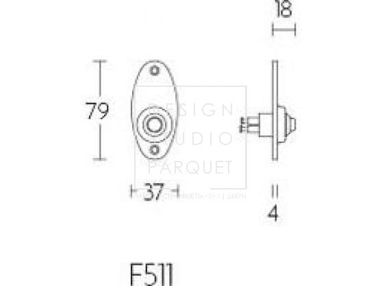 Дверной звонок Formani TIMELESS F511 Глянцевый никель + PVD