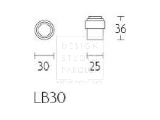 Ограничитель Formani BASICS LB30 Сатинированный черный