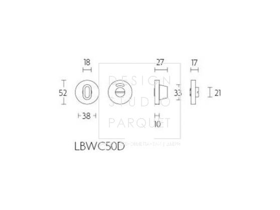 Защелка Formani BASICS LBWC50D/8 Глянцевая медь + PVD