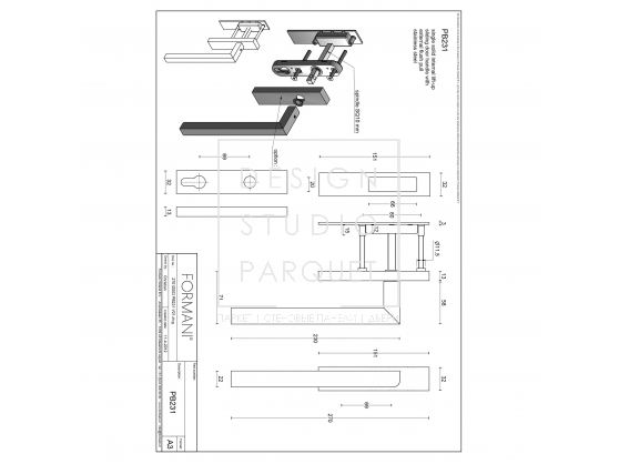 Ручка для раздвижных дверей Formani TWO PB231 Сатинированная нержавеющая сталь