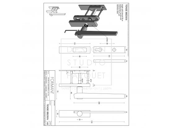Ручка для раздвижных дверей Formani TENSE BB230/b Сатинированный черный
